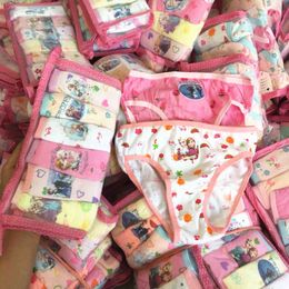 6 Pcs/lot Cartoon Baby Girls Briefs Panties Children Underwear Wholesale Underpants