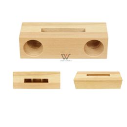 Universal Phone Holder Sound Amplifier Natural Blank Bamboo Wood Speaker For Desktop Decoration Speakers Amplifiers