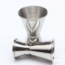 new Bar Tools Sided Measuring Cocktail Cups Stainless Steel Jigger Bartender Drink Mixer Liquor Mixing glass sea shipping EWB7914