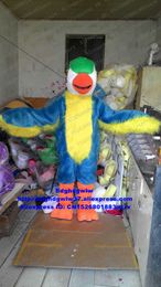 Mascot Costumes Blue Yellow Long Fur Parrot Parakeet Macaw Bird Mascot Costume Adult Cartoon Character Movie Props Tourist Destination zx437