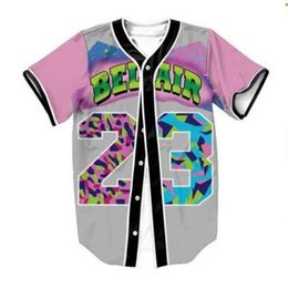 Baseball Jerseys 3D T Shirt Men Funny Print Male T-Shirts Casual Fitness Tee-Shirt Homme Hip Hop Tops Tee 02