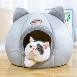 Cat Beds & Furniture 1PC Pet Cat's Nest Indoor Little Mat Washable Cosy Cave Bed Pets Tent Comfort Deep Sleep Basket