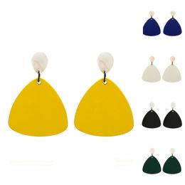 Women Statement Long Dangle Earrings For Big Wood Hanging Korean Drop Pendant Female Jewelry SP710 & Chandelier