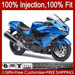 Injection Body For KAWASAKI NINJA ZX 14R 14 R ZZR 1400 CC 2006 2007 2008 2009 2010 2011 4No.94 ZZR1400 ZZR-1400 06-11 ZX-14R ZX14R 06 07 08 09 10 11 OEM Fairing light blue