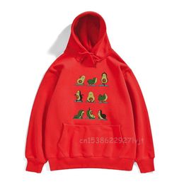 Hoodie Avocado Fruit Villain Funny Print Women Men Hoodies High Quality Sweatshirts Punk Harajuku Pullovers Drop Shiping Y0319