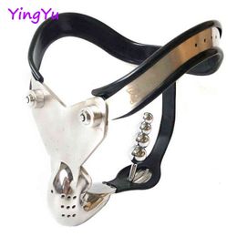 NXYCockrings Male Chastity Belt Cage Anal Beads Plug Stainless Steel Silicone Penis Cock Bdsm Slave Games Sex Toys For Men Husband 18+ Adults 1124
