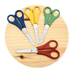 Factory direct sales 5 inch student scissors diy manual scale scissors ruler cut office paper