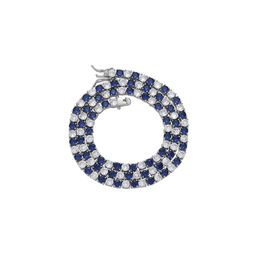 4mm Blue White Zircon Tennis Chain Iced Out Bracelet Necklace Men Fashion Hip-Hop Jewellery Women