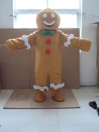 High quality Xmas Gingerbread Mascot Costume Halloween Christmas Cartoon Character Outfits Suit Advertising Leaflets Clothings Carnival Unisex Adults Outfit