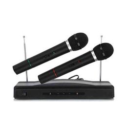 AT-306 Professional Karaoke Dual Wireless Handheld Microphone System Home KTV W220314