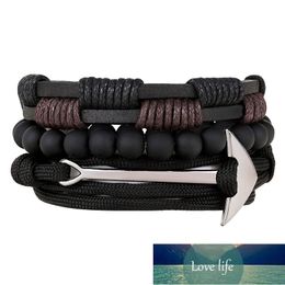 Fashion accessory Bead Leather Bracelets & bangles for Women 3/4 pcs 1 Set Multilayer Wristband Bracelet Men pulseira Factory price expert design Quality