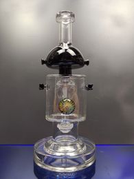 Huge glass bong dab rig heady water pipe oil rigs double sprinkler perc heavy thick recycler bongs zeusartshop