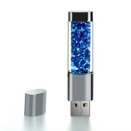 2021 Fashion Diamond Crystal Usb Flash Drive Metal Pen Drive Bulk 4g 8g 16g 32gb Memory Stick U Disc Pendrive Best Gift 64GB Thumb Drives