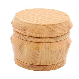 Wood Tobacco Grinder wooden spice herb hand grinder crusher 40mm 55mm 63mm 4 parts for smoking accessories tobacco grinders factory