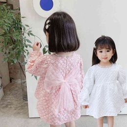 Girl Dress Girl Baby Birthday Dress Back Big Bow Kid Clothes Christening Tulle Wedding Party Gown Dresses For Girls G1215