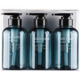 3-piece Soap Dispenser Hand Bottle Shampoo, Shower Gel Outdoor Travel Tool, Bathroom Accessories Set 300ML / 500ML 211222