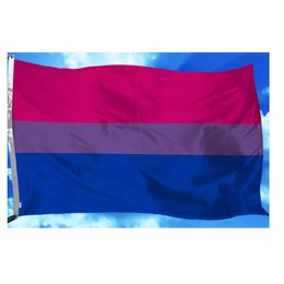 Bisexual Pride Flags 3x5Ft ,Hanging All Countries Sports Polyester Custom Banner Festival Usage ,Double Stitching