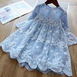 Girl Dress Kids Dresses For Girls Mesh Casual Lace Embroidery Princess Baby Girl Clothes Summer Sleeveless Dress Kids Clothes Q0716