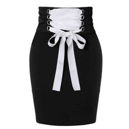 2021 Summer Women Sexy Skirt VD1450 Ladies Mini Skirts Work Office Black High Waist Pencil Skirt X0522