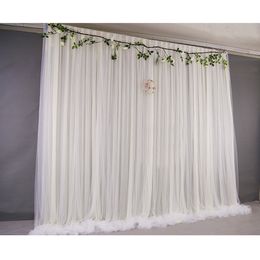 2X2M Silk Party Backdrop Hanging Curtains Gauze Wedding Decoration Photo Backdrops Background Event Party Supplies 5 Colors