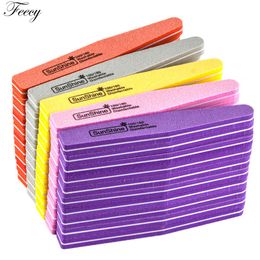 10pcs/lot File Buffer 100 /180 Grit Double Sided Files Set Washable Pedicure Manicure Tool Nail Gel Polishing Remover