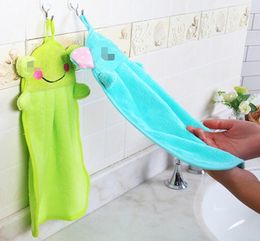 5 Colours quality Hand Towel Hanging Kitchen Bathroom Indoor Thick Soft Cloth Wipe Towel Cotton Dish Cloth Clean Towel Accessories