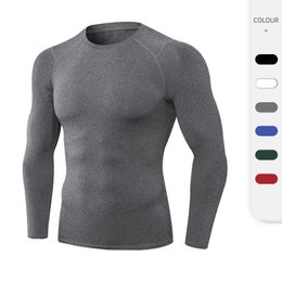 Running Jerseys Men's Autumn And Winter Sports Long Sleeve Outdoor Tight Training T Shirt High Elastic Fast Dry Fitness Cycliclothes