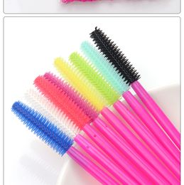 Disposable eyelash brushes 50 pcs a bag Planting grafting silicone brush Eyebrow curl Portable lash makeup tools super quality