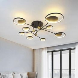 Modern Pendant Lights 4-6-8 Heads Black Border Style Creative Luxury Fixtures Luminaire For Home Living/Dining Room Bedroom Lamps