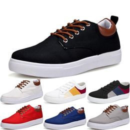 2024 men fashion canvas sneakers shoes black white blue grey red Khaki mens casual out jogging walking item fourty two