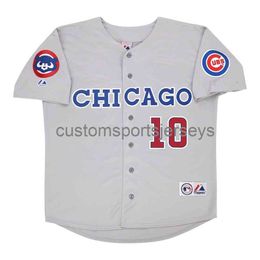 NEW Ron Santo 1993 Grey Road Jersey w/ Team Patch XS-5XL 6XL stitched baseball jerseys Retro