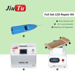 Full Set LCD Repair Machines 15 inch OCA Lamination Bubble Remover With Front Glass Separator Rotate Machine And Glue Removing Tool Kit