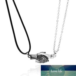 New Fashion Magnet Hold Hands Couple Pendants Necklaces Set For Women Men Clavicle Chain Choker Boyfriend Jewelry Gifts Factory price expert design Quality Latest