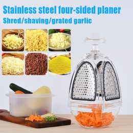 4-sided Graters Shredders And Slicers Fruit Vegetable Cutter Potato Carrot Device Flat Coarse Fine Ribbon Kitchen Tools 210319