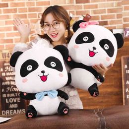 22/32/45cm Kawaii Baby Bus Panda Kawaii Plush Toy Stuffed Animals Soft Doll Cute Cartoon Cushion Pillow Gift for Children 210724