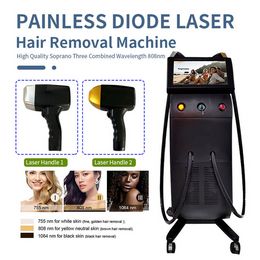 2022 Laser Ice Triple Wave Laser Device 755 808 1064 Nm Hair Removal Machine Price for All Skin Colours