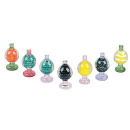 Other smoking Designer smoking Carb Cap Colorful Glass Bubble Ball caps For Beveled edge quartz banger dab rig water bong