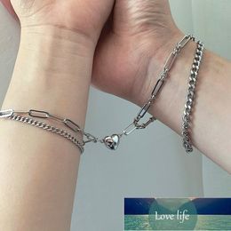 Titanium Steel Love Magnet Couple Bracelets Magnetic Bracelet Necklace Punk Hip Hop Lovers Friendship Bracelets Jewellery Chains Factory price expert design