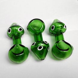 Vintage Wholesale Green Glass Water Smoking pipe Hookah Oil Burner Dab Rigs Birdcage Percolator shisha VG043