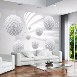 Custom 3D Wallpaper Solid Ball Geometric Space Mural Background Modern Art Mural Living Room Home Decor Waterproof