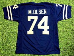 Custom Football Jersey Men Youth Women Vintage 74 MERLIN OLSEN CUSTOM FEARSOME FOURSOME Rare High School Size S-6XL or any name and number jerseys