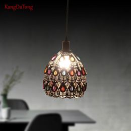 Pendant Lamps Colour American Style Retro Industrial Led Chandelier Bar Creative Personality Iron Art Restaurant Decorative Lighting