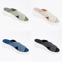 2021 Women Sandals Platform Slides Women's Slippers Shoes Slide Designer Summer Fashion Wide Flat Flip Flops size 35-44 G010