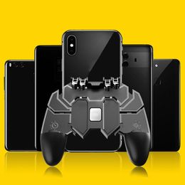 Game Controllers & Joysticks Mobile Phone Controller For PUBG With 6 Fingers Gaming Trigger Joystick Cellphone Gamepad