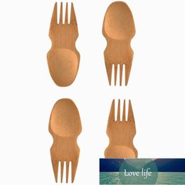 Solid Bamboo Stubby Spork All In One Zero-Waste Bamboo Spork Biodegradable Utensils Reusable Spoon Fork Factory price expert design Quality Latest Style Original