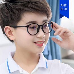 Blue Light Blocking Spectacles Anti Eyestrain Decorative Kids Glasses Computer Radiation Protection Round KAB002 Fashion Sunglasses Frames