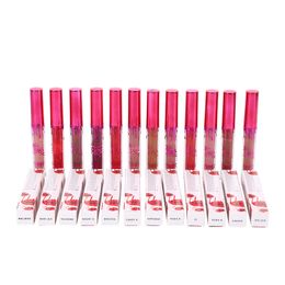 Lips Makeup Gold Lip Gloss 12 Colours Birthday Limited Edition Holiday Matte Liquid Lipstick Valentine Lipgloss DHL shipping