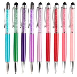2021 NEW Fashion creative crystal diamond ball point pen stationery ball point pen 20 color oily black refill