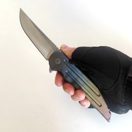 Versione di personalizzazione limitata KWAIBACK KIFE FOLTING S35VN Blade Managlie di titanio personalizzato Knivi da esterno Tasca di caccia in campeggio EDC Strumenti tattici Knife