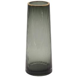 Vases Flower Vase, Hammered Crystal Glass Arrangement Vase With Golden Rim Decor, Modern Decorative